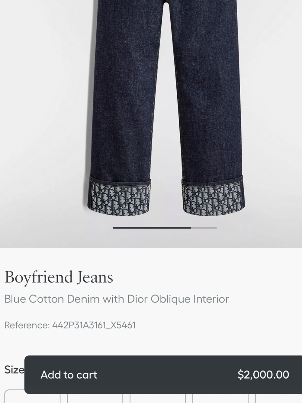 Dior boyfriend jeans with Dior logo